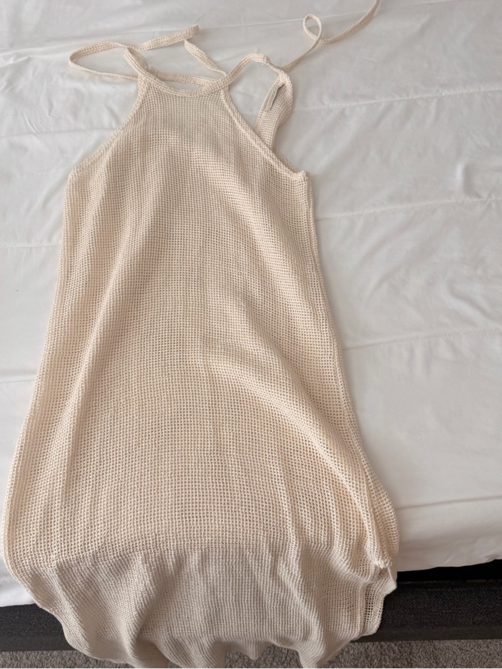 MEXICANA Cream Knit Swim Coverup